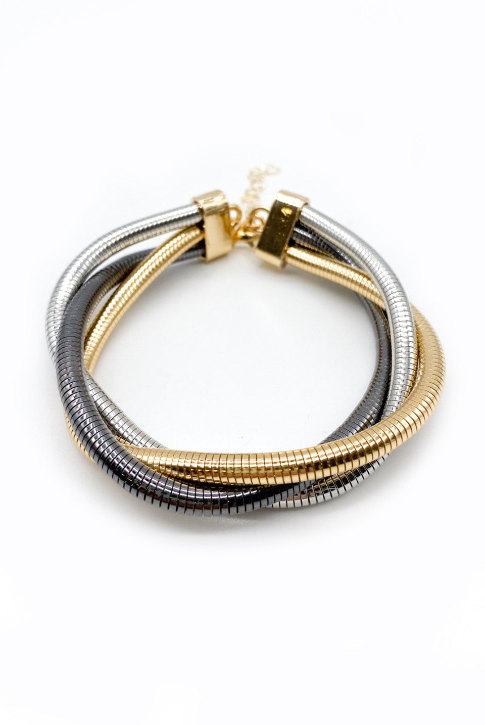 Twisted Multi Layered Metal Bracelet