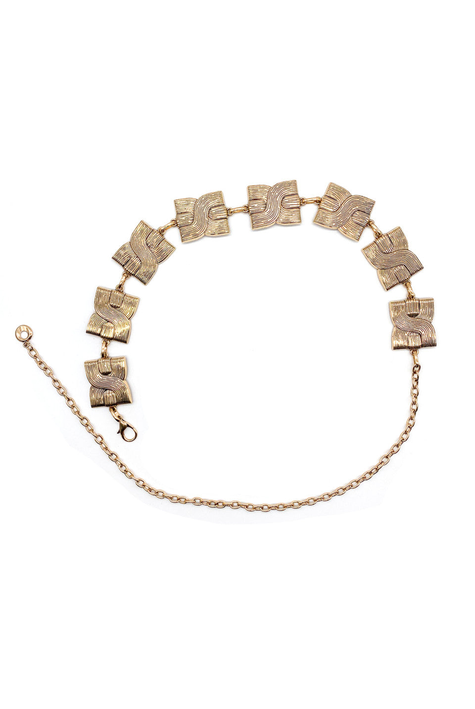 Gold Square Vintage Chain Belt