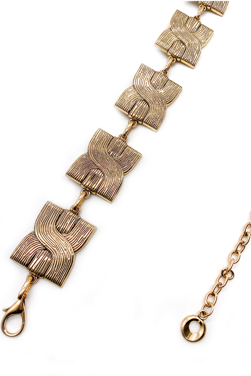 Gold Square Vintage Chain Belt