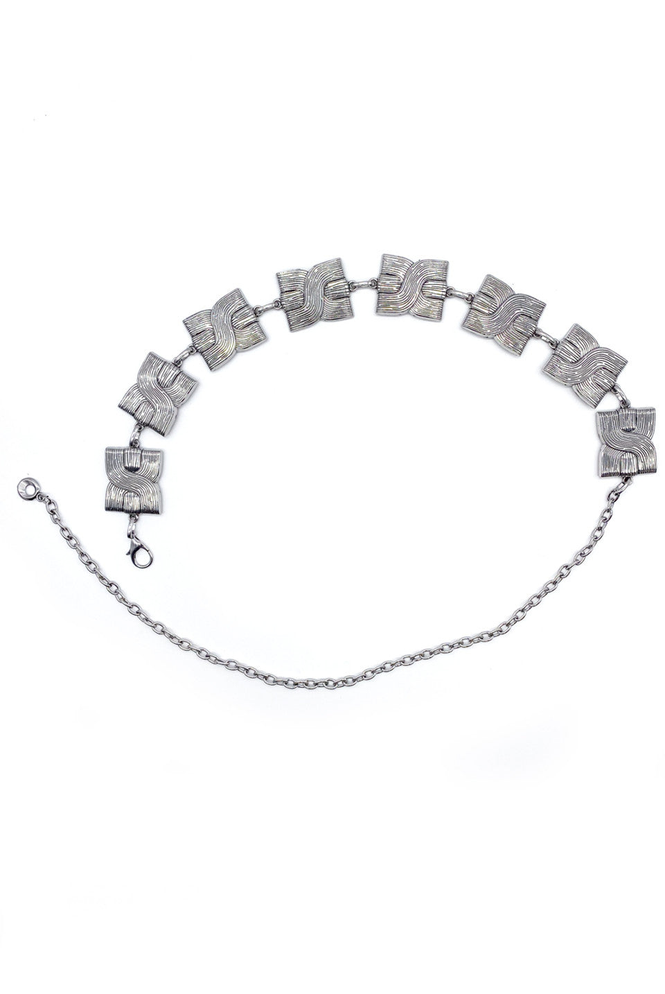 Silver Square Vintage Chain Belt
