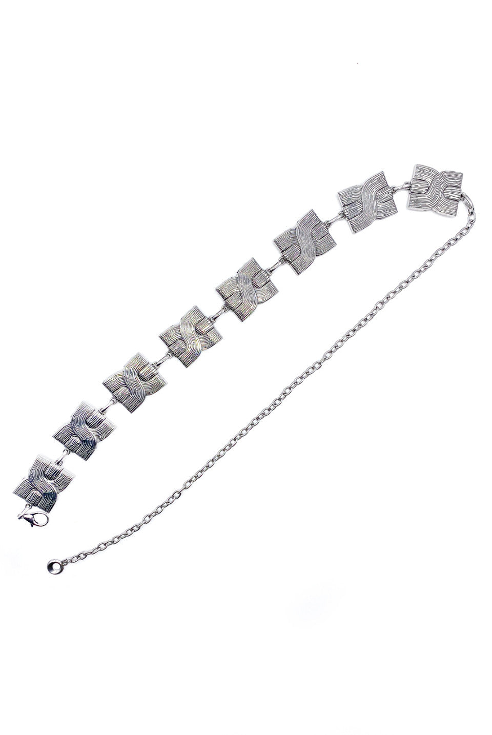 Silver Square Vintage Chain Belt