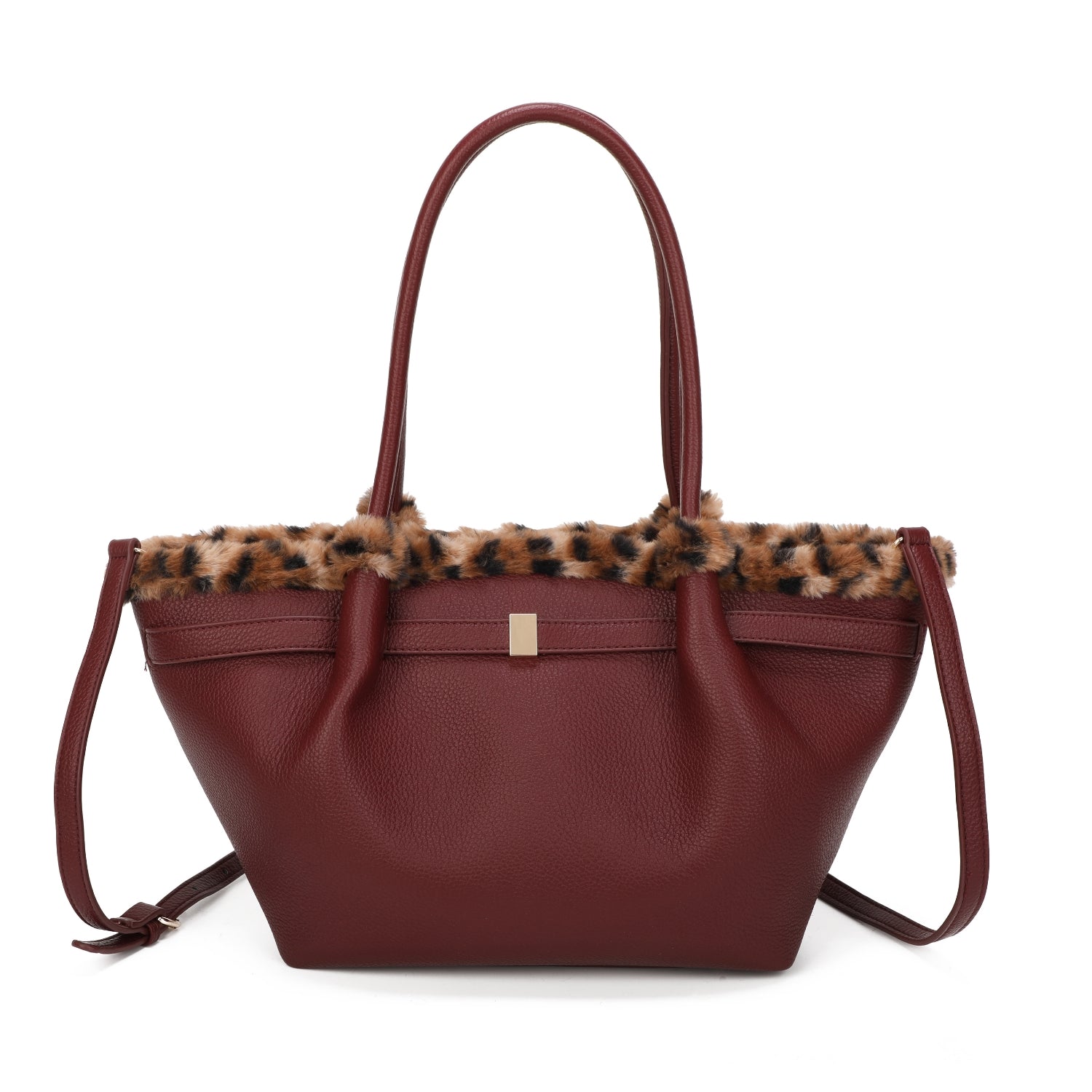 Leopard Trim Large Shoulder Bag Choose From 5 Colours