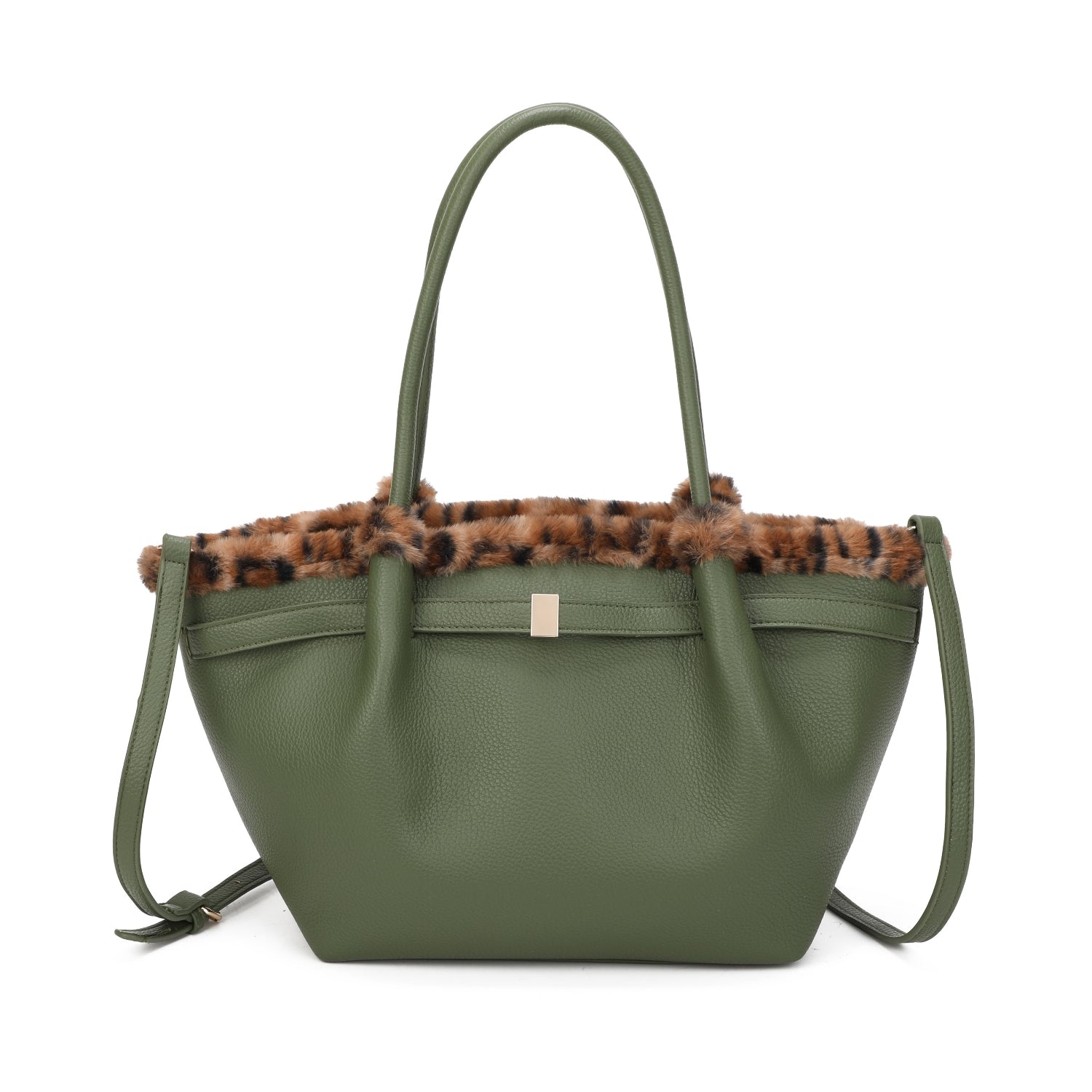 Leopard Trim Large Shoulder Bag Choose From 5 Colours