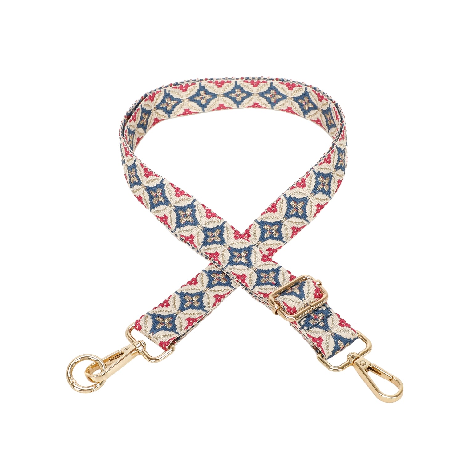 Skinny Circle Print Woven Strap Gold Hardware Choose From 3 Colours