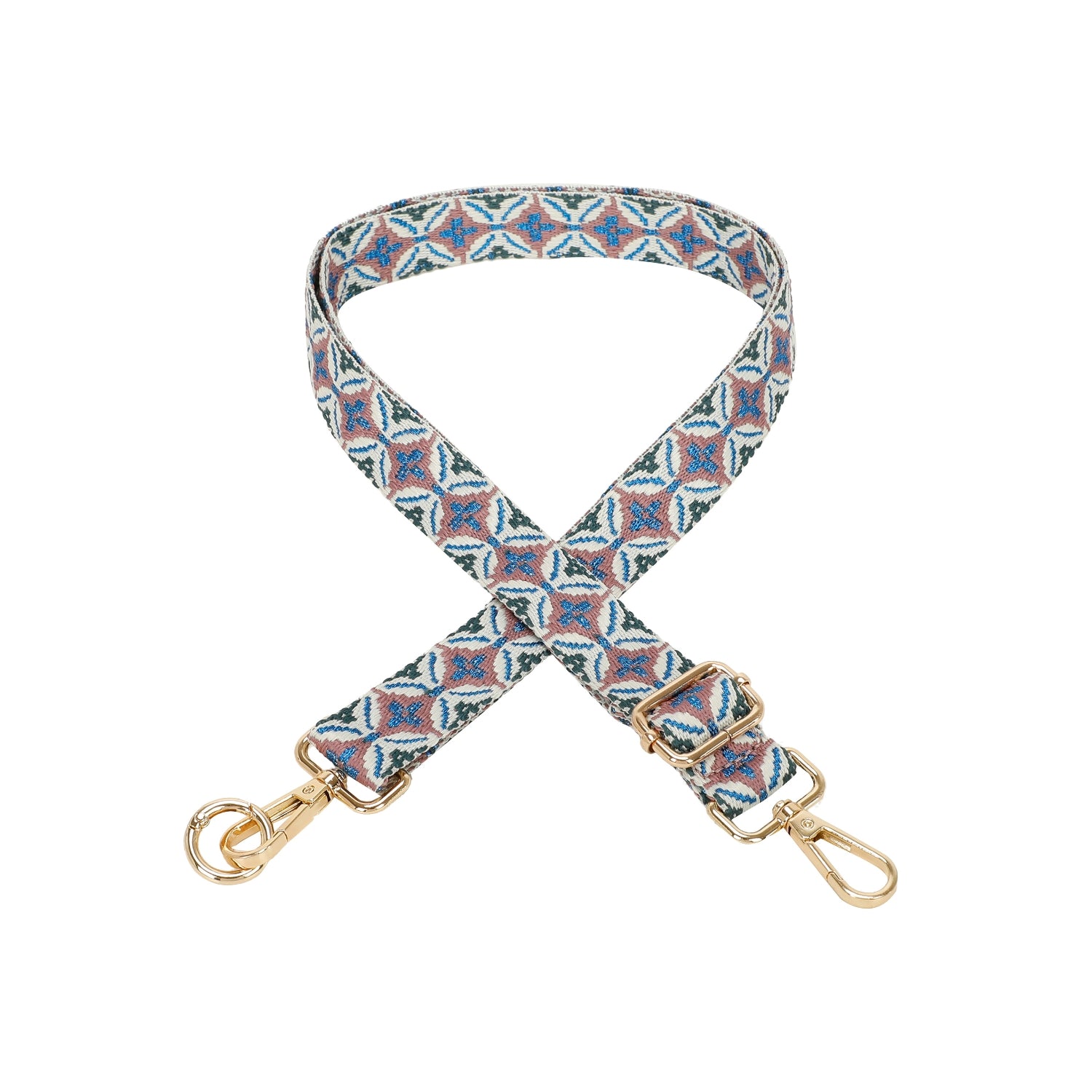 Skinny Circle Print Woven Strap Gold Hardware Choose From 3 Colours