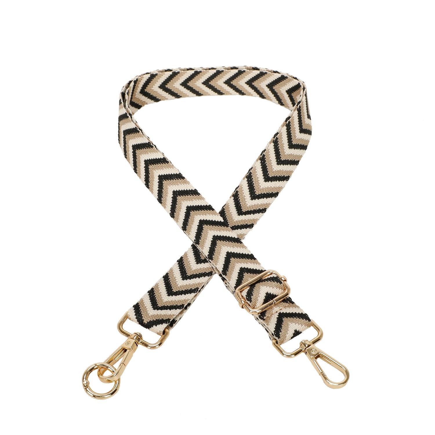 Skinny Chevron Print Woven Strap Gold Hardware Choose From 8 Colours