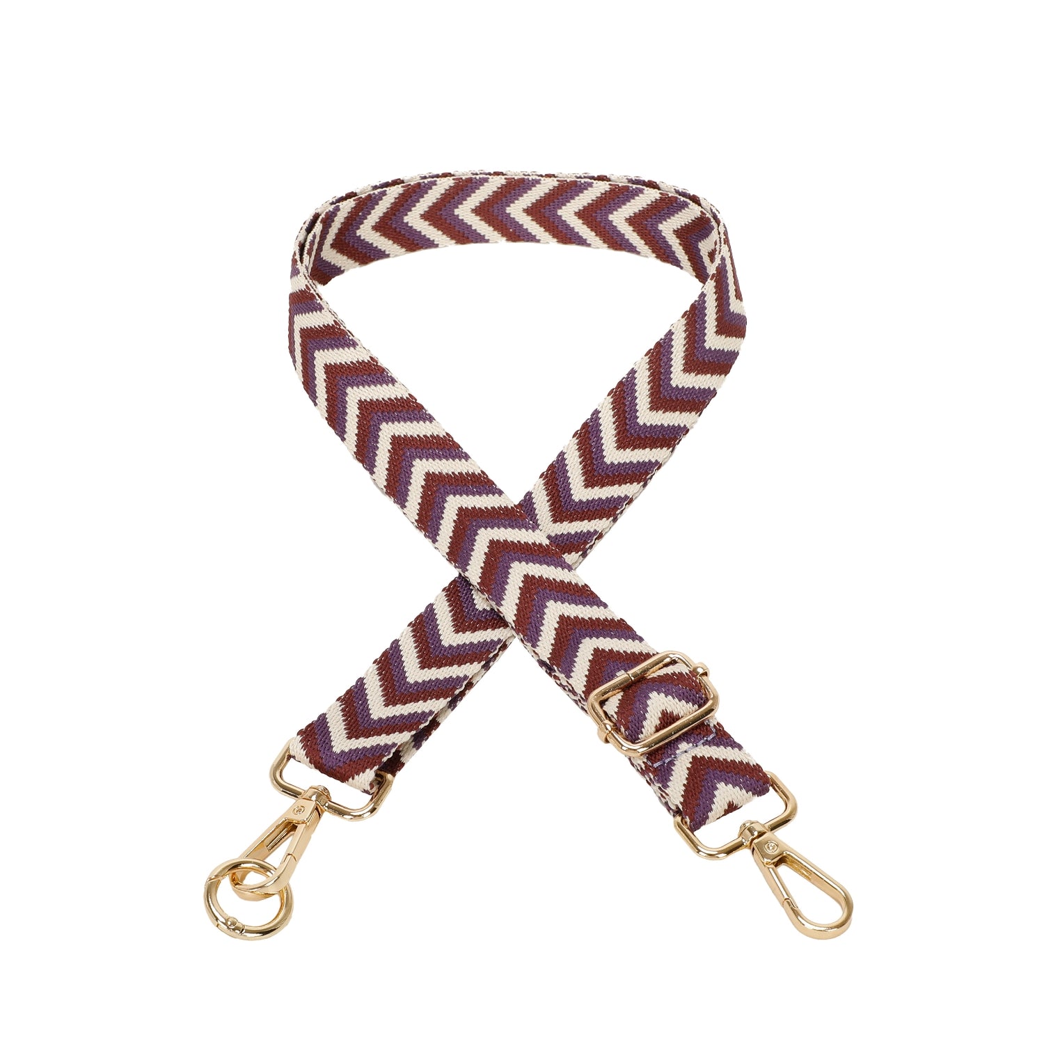 Skinny Chevron Print Woven Strap Gold Hardware Choose From 8 Colours