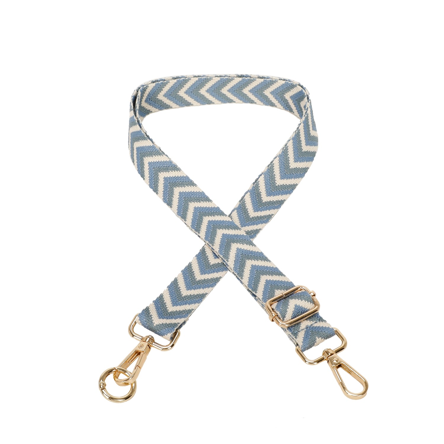 Skinny Chevron Print Woven Strap Gold Hardware Choose From 8 Colours