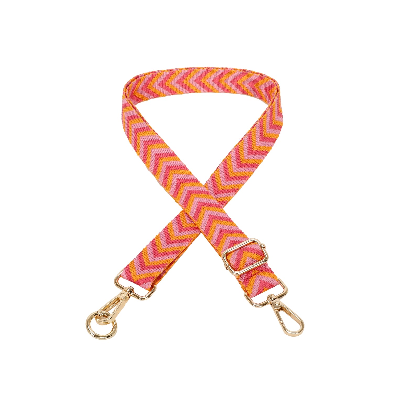 Skinny Chevron Print Woven Strap Gold Hardware Choose From 8 Colours