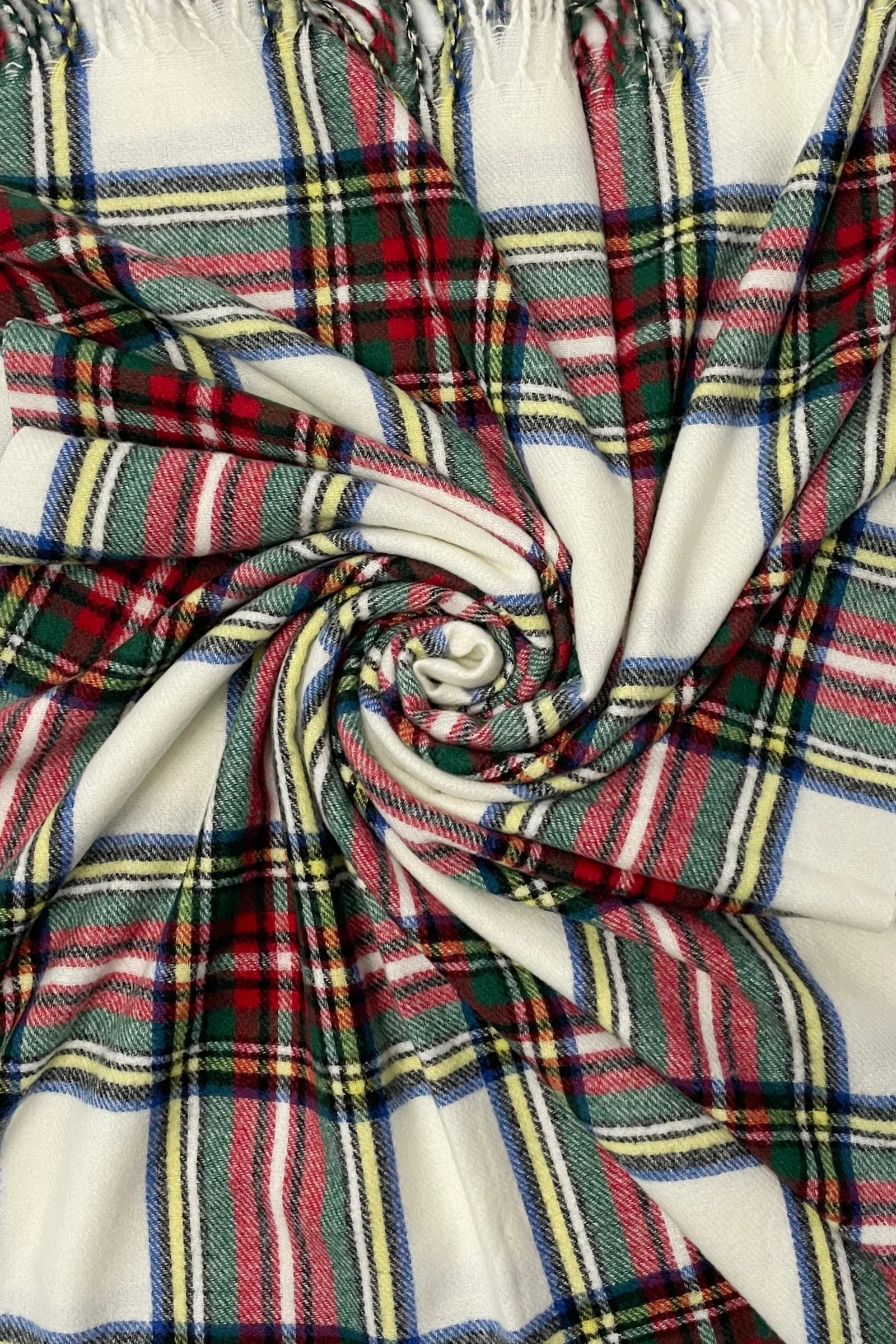 Traditional Tartan Check Tassel Scarf