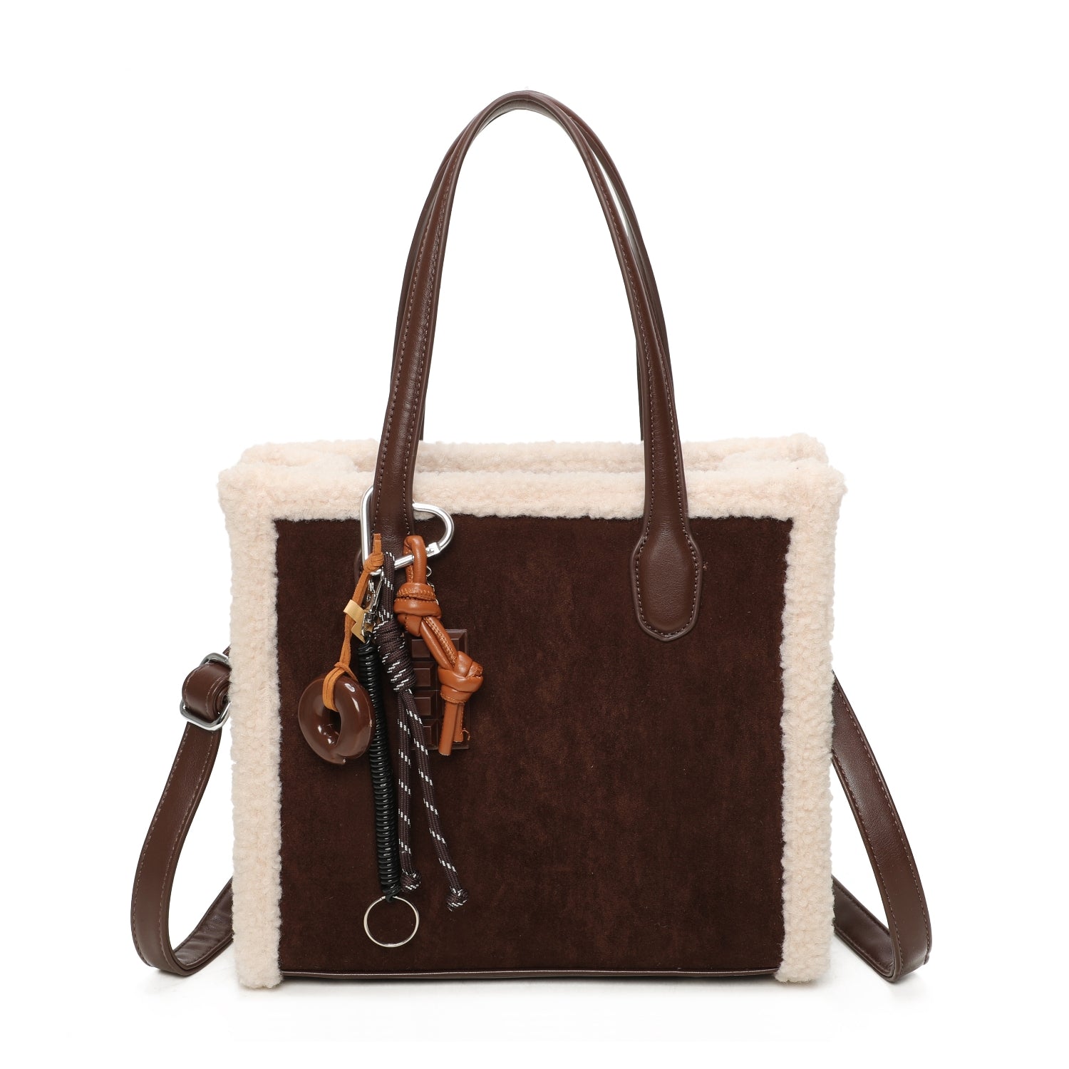 Borg Tote Bag with Charm Choose From 5 Colours