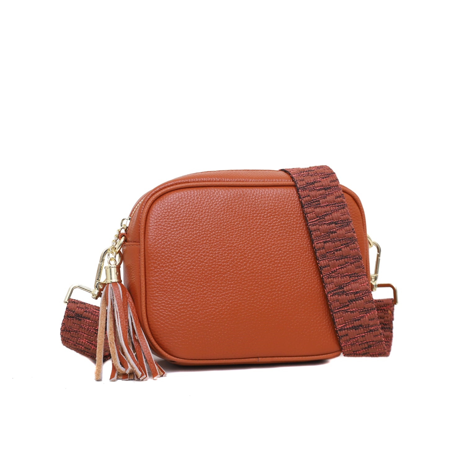 Leather Gold Hardware Crossbody Printed Strap Bag Choose From 6 Colours