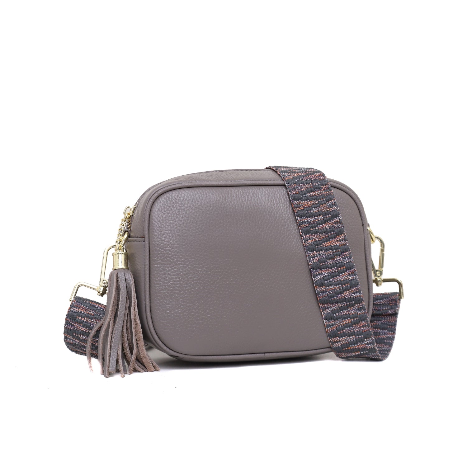 Leather Gold Hardware Crossbody Printed Strap Bag Choose From 6 Colours