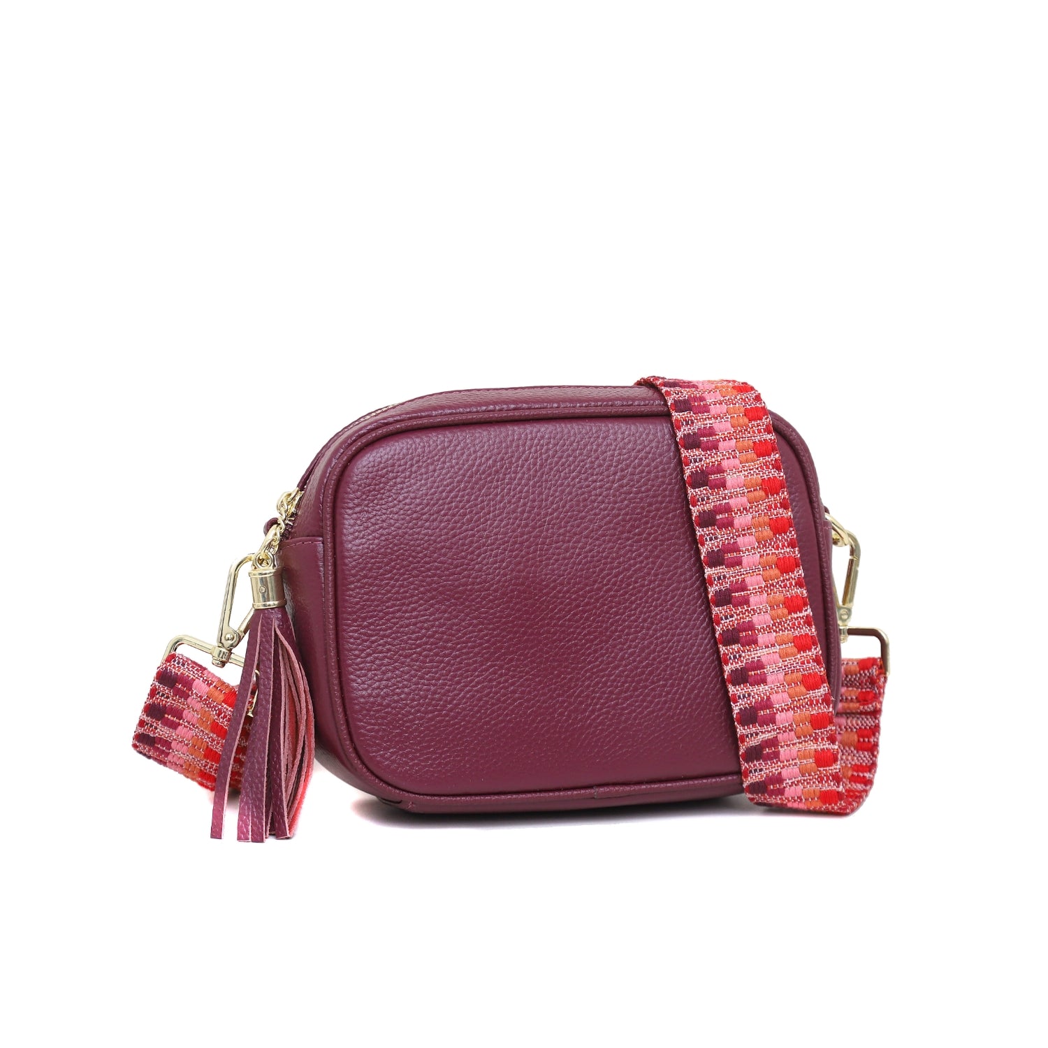 Leather Gold Hardware Crossbody Printed Strap Bag Choose From 6 Colours