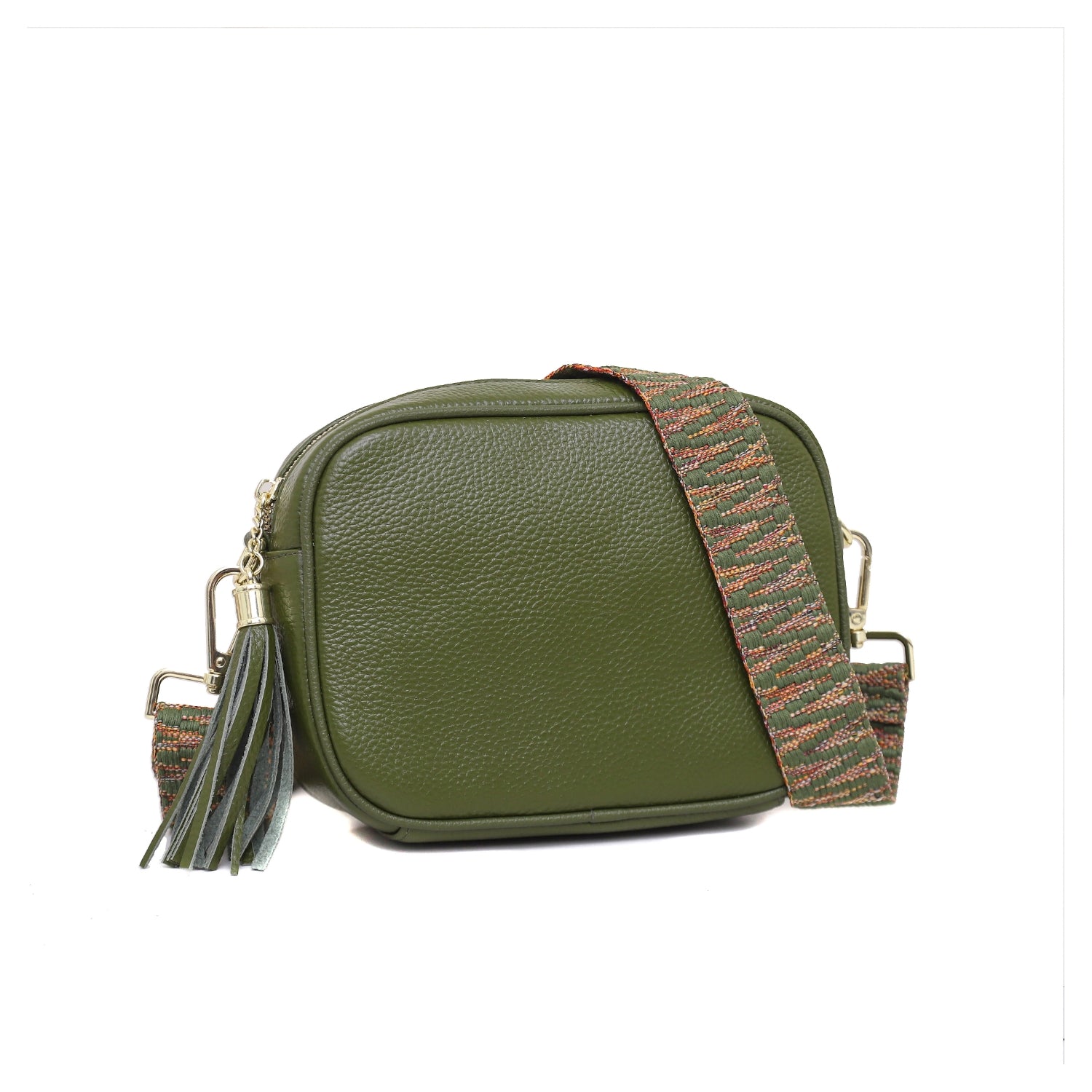Leather Gold Hardware Crossbody Printed Strap Bag Choose From 6 Colours