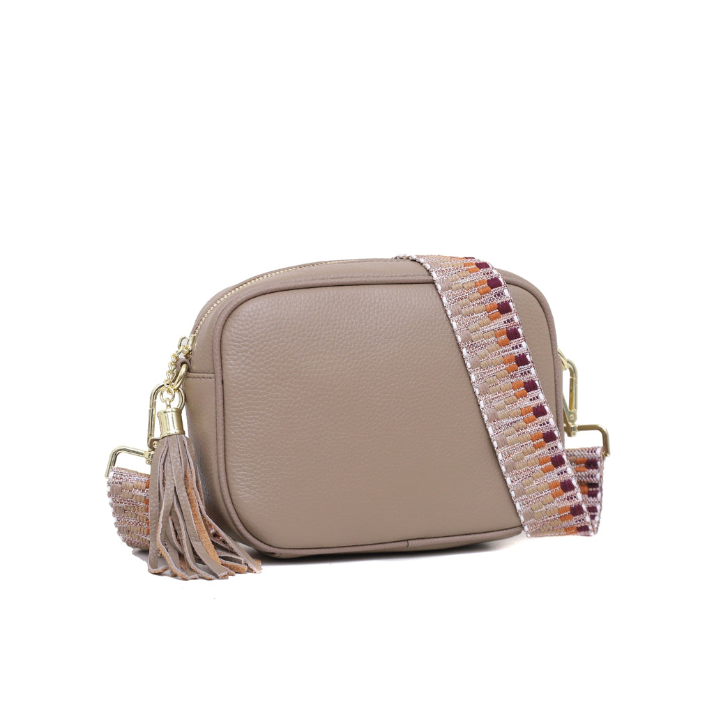 Leather Gold Hardware Crossbody Printed Strap Bag Choose From 6 Colours