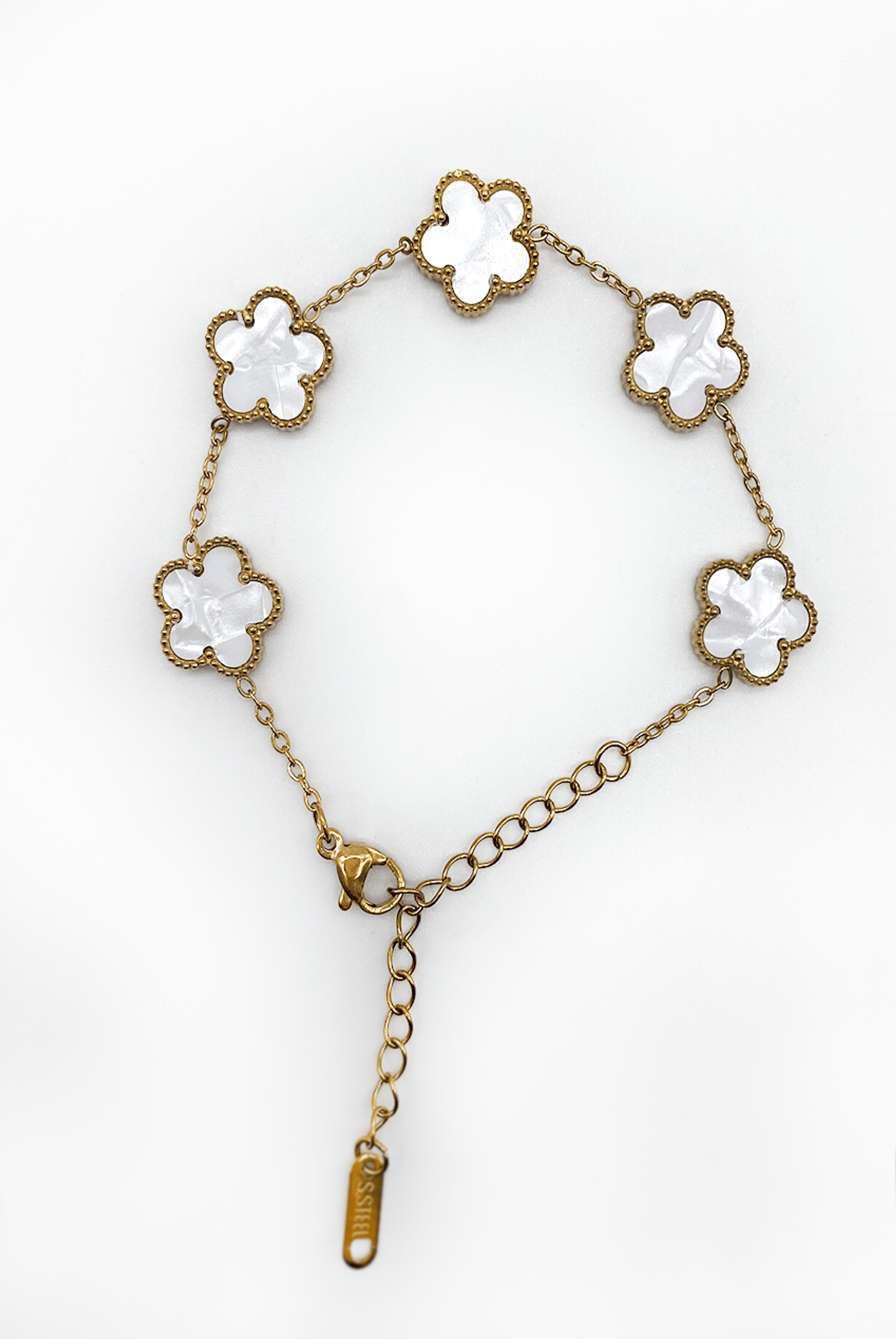 White Clover Style Bracelet