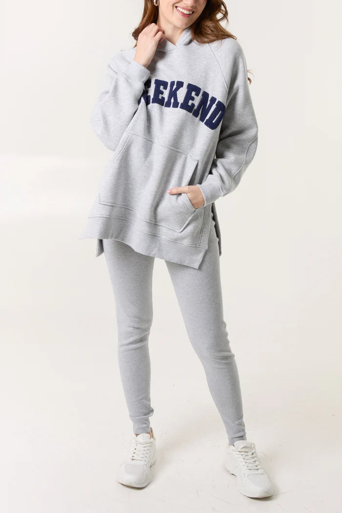 Grey Weekend Hoodie and Leggings Set