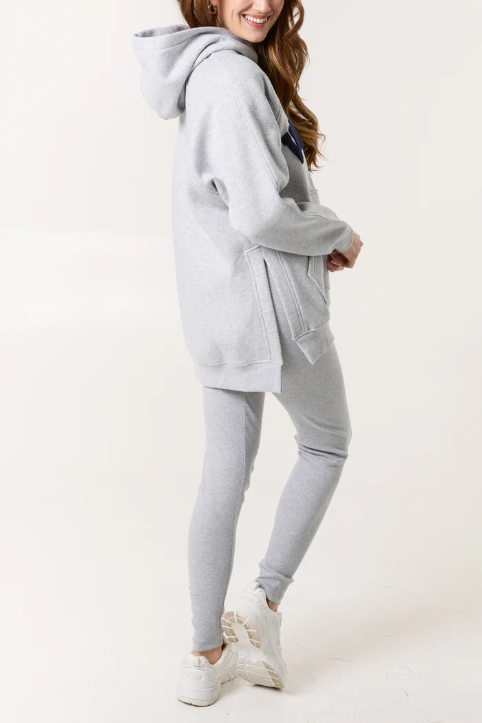 Grey Weekend Hoodie and Leggings Set