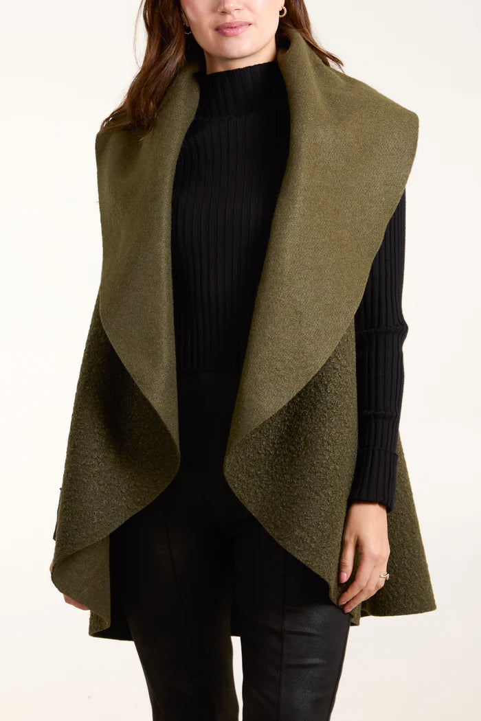 Green Waterfall Boucle Waistcoat