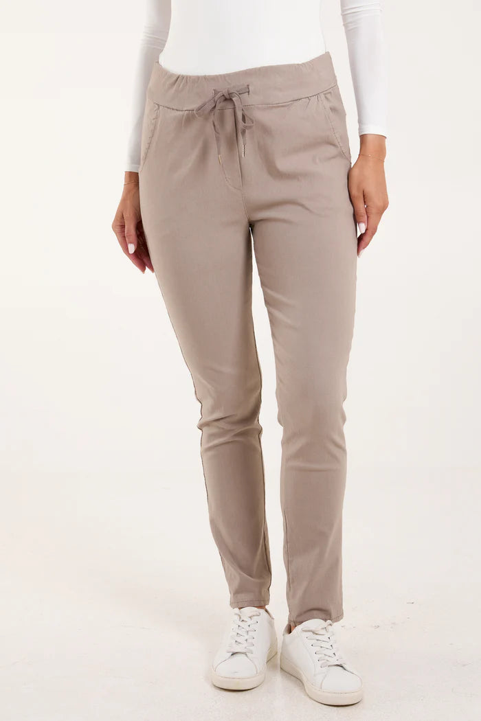 Magic Mocha Plain Smart Stretch Trousers