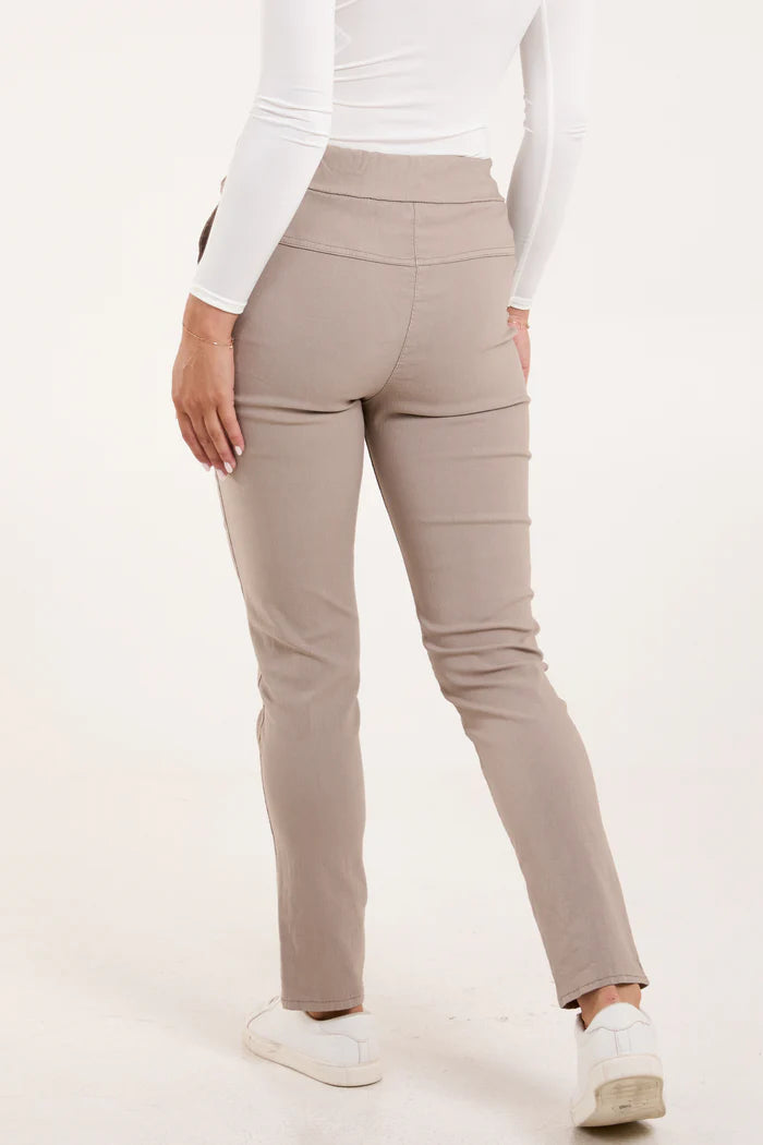 Magic Mocha Plain Smart Stretch Trousers