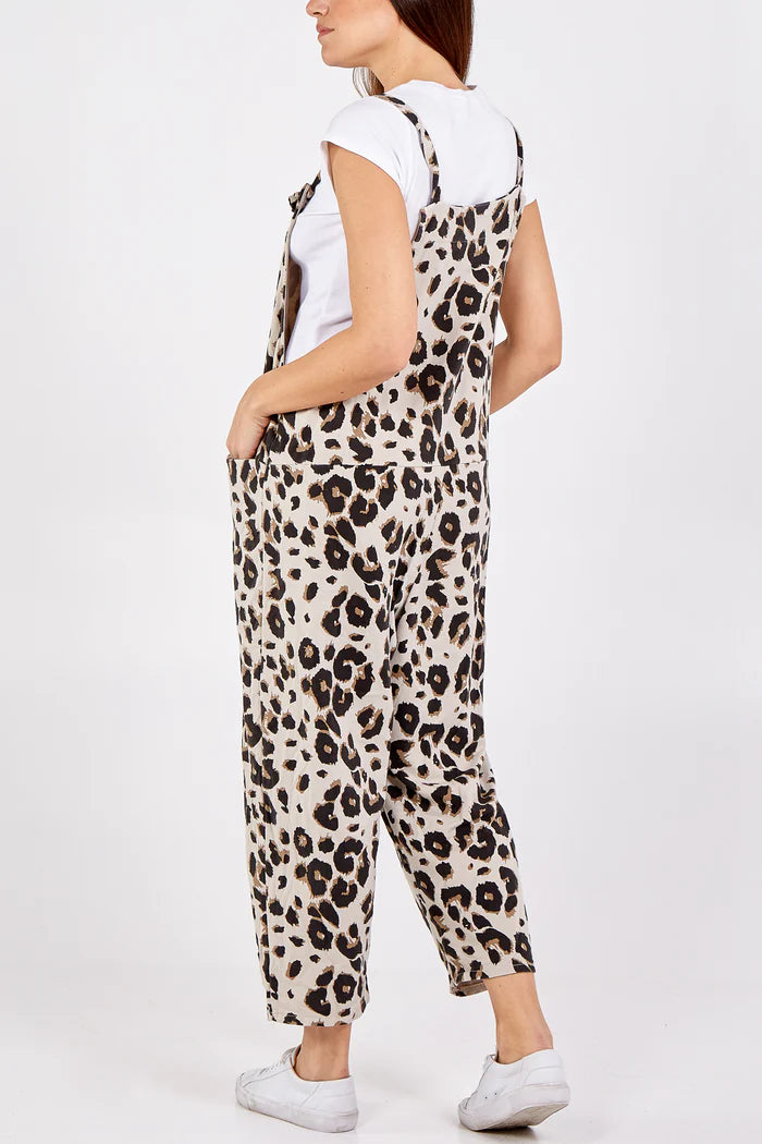 Leopard Print Dungarees