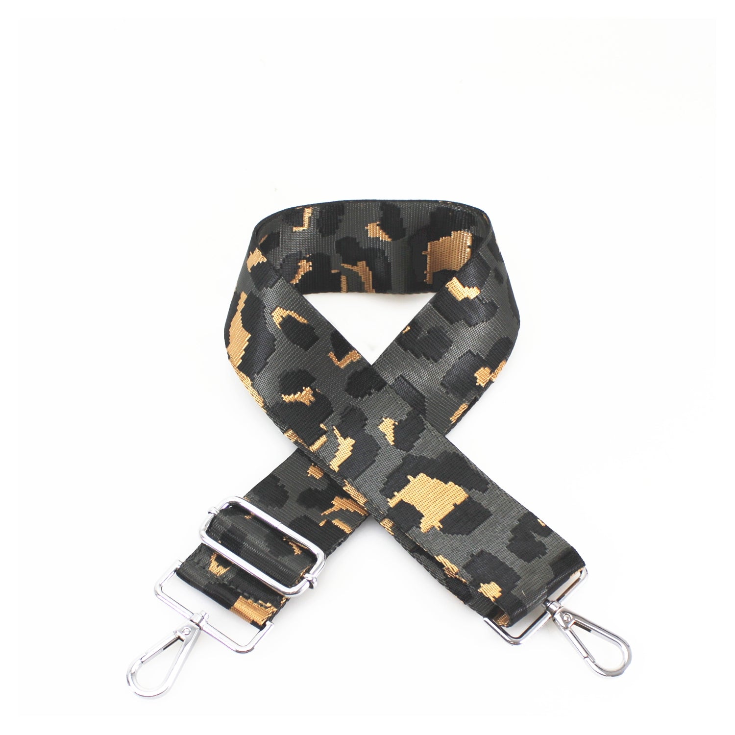 Canvas Strap- Grey Cheetah Print