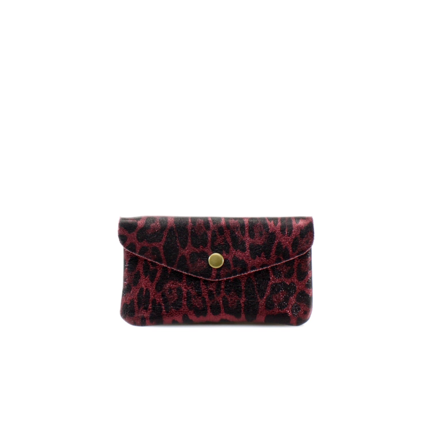 Large Leather Leopard Print Purse Choose From 15 Colours