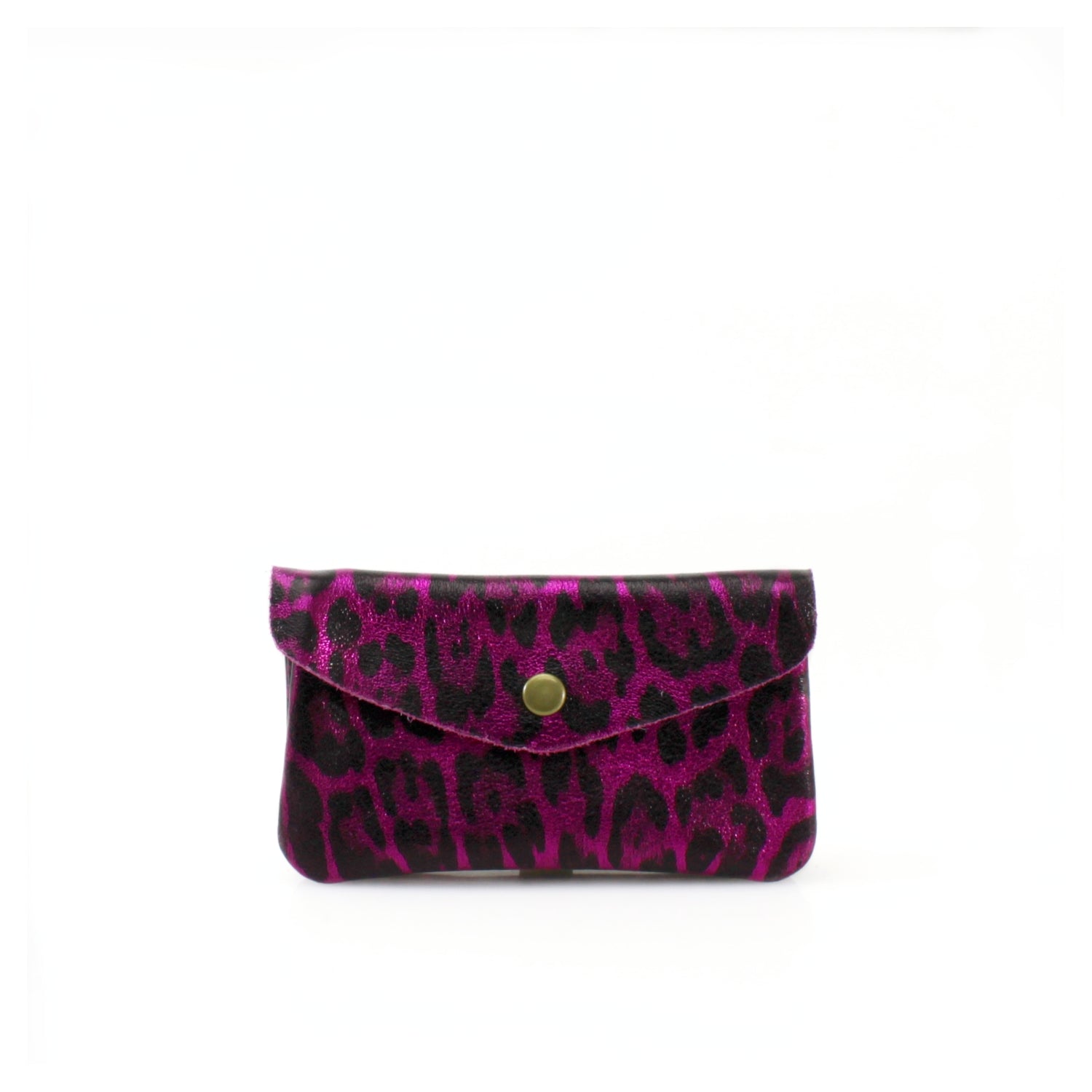 Large Leather Leopard Print Purse Choose From 15 Colours