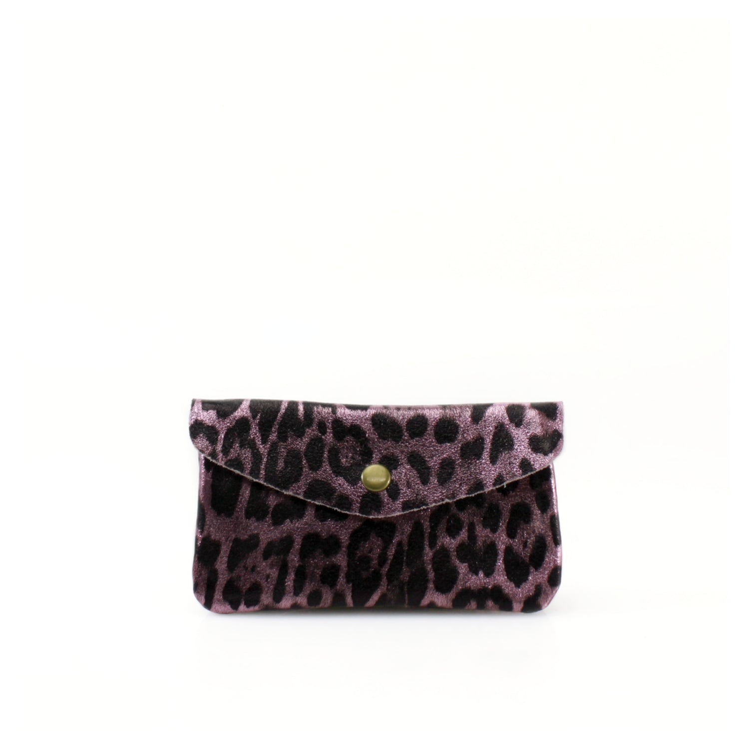Large Leather Leopard Print Purse Choose From 15 Colours