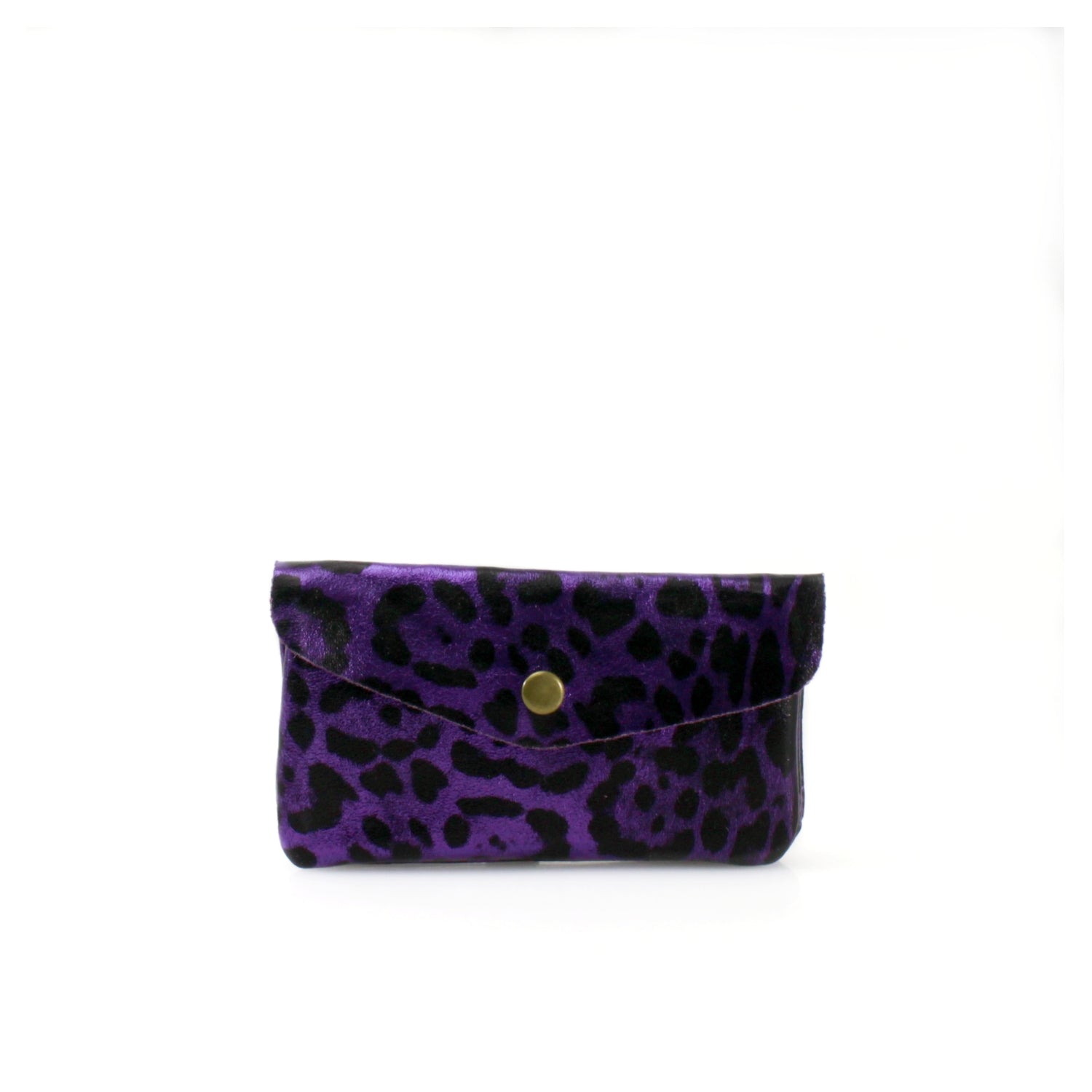 Large Leather Leopard Print Purse Choose From 15 Colours