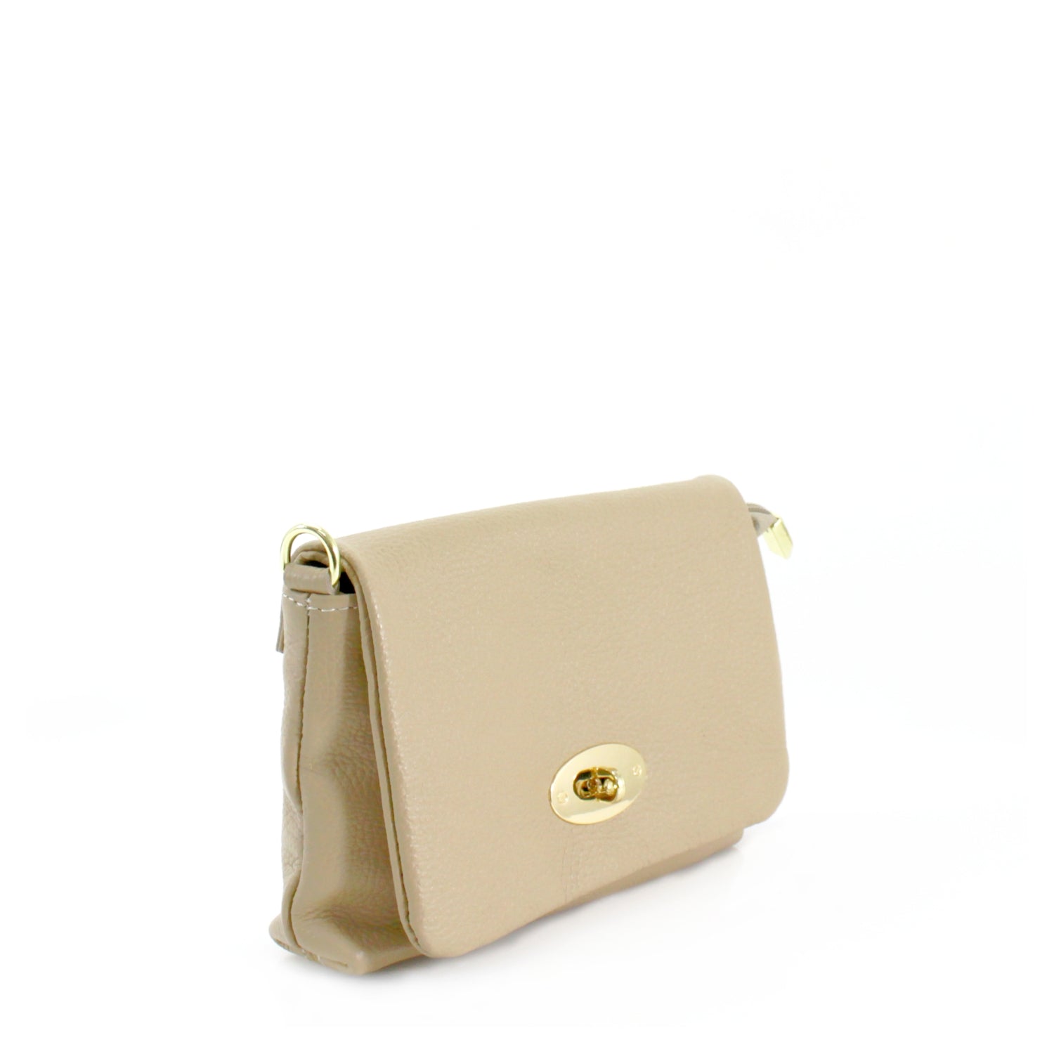 Gold Lock Leather Crossbody Bag Choose From 14 Colours