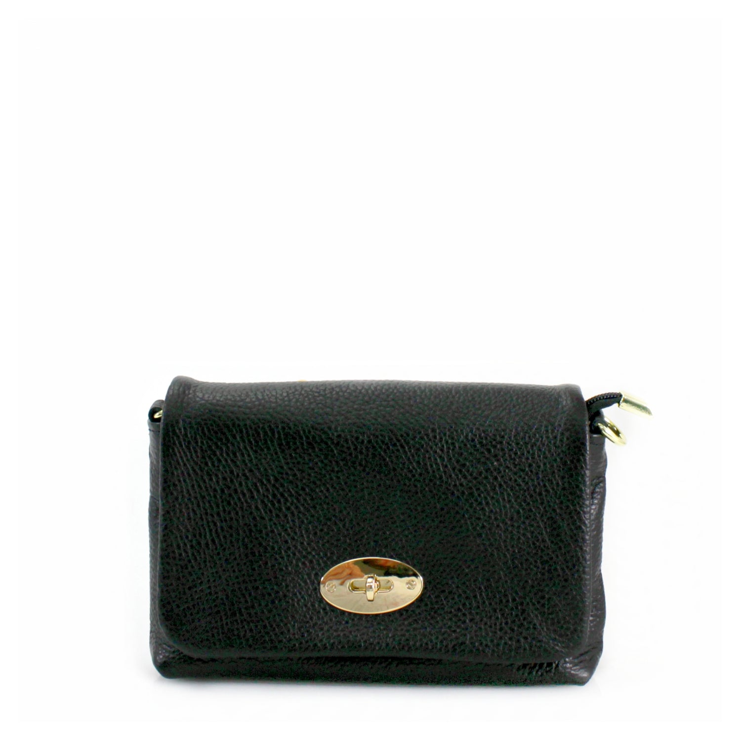 Gold Lock Leather Crossbody Bag Choose From 14 Colours