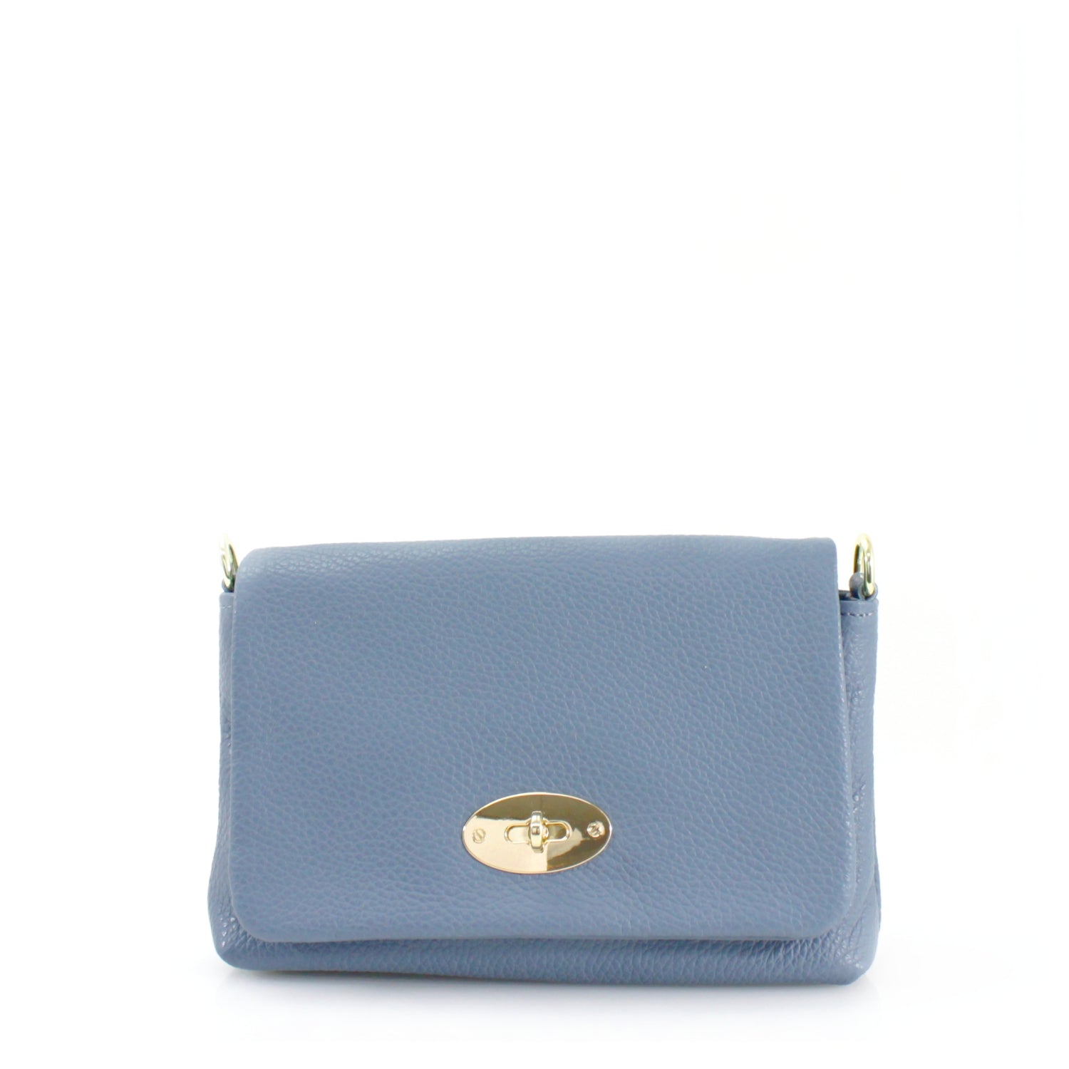 Gold Lock Leather Crossbody Bag Choose From 14 Colours