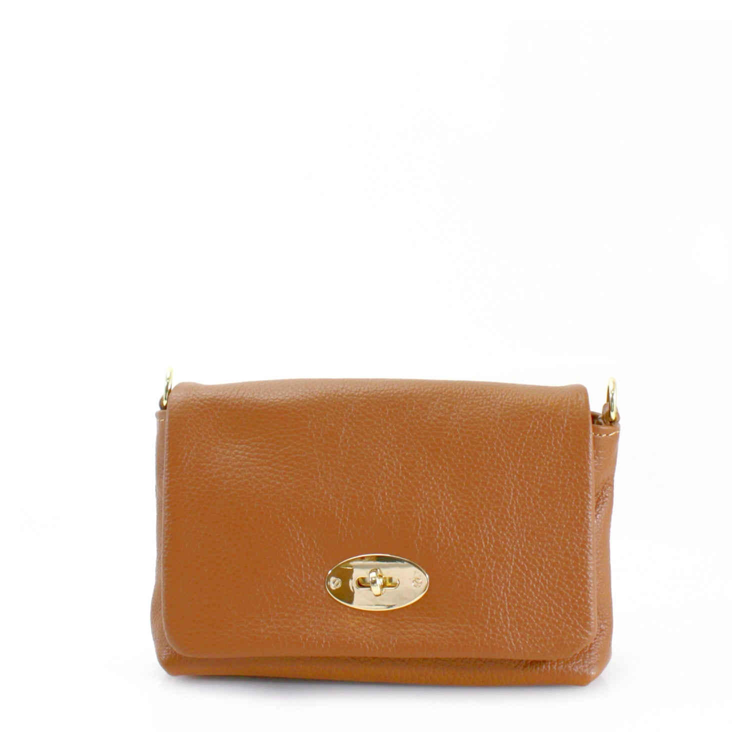 Gold Lock Leather Crossbody Bag Choose From 14 Colours