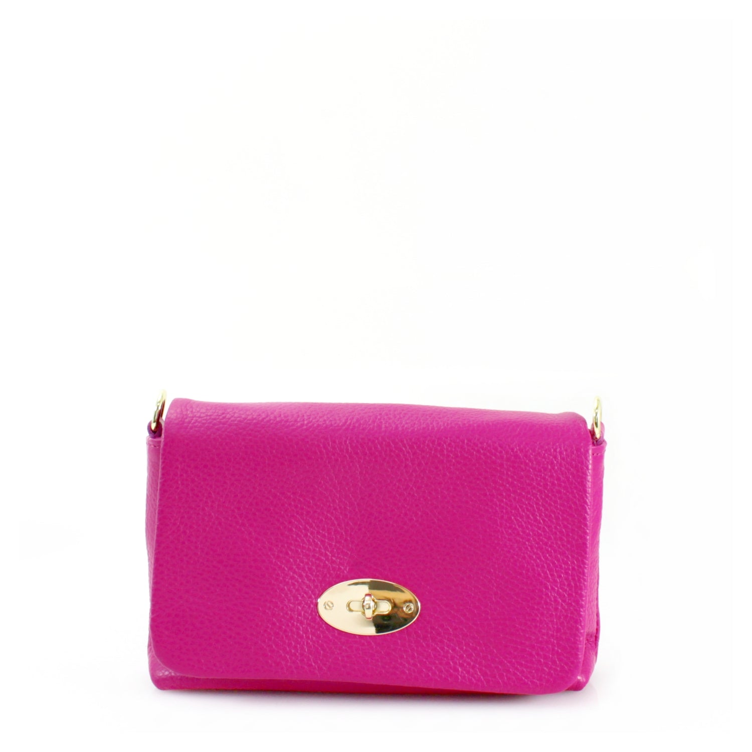 Gold Lock Leather Crossbody Bag Choose From 14 Colours
