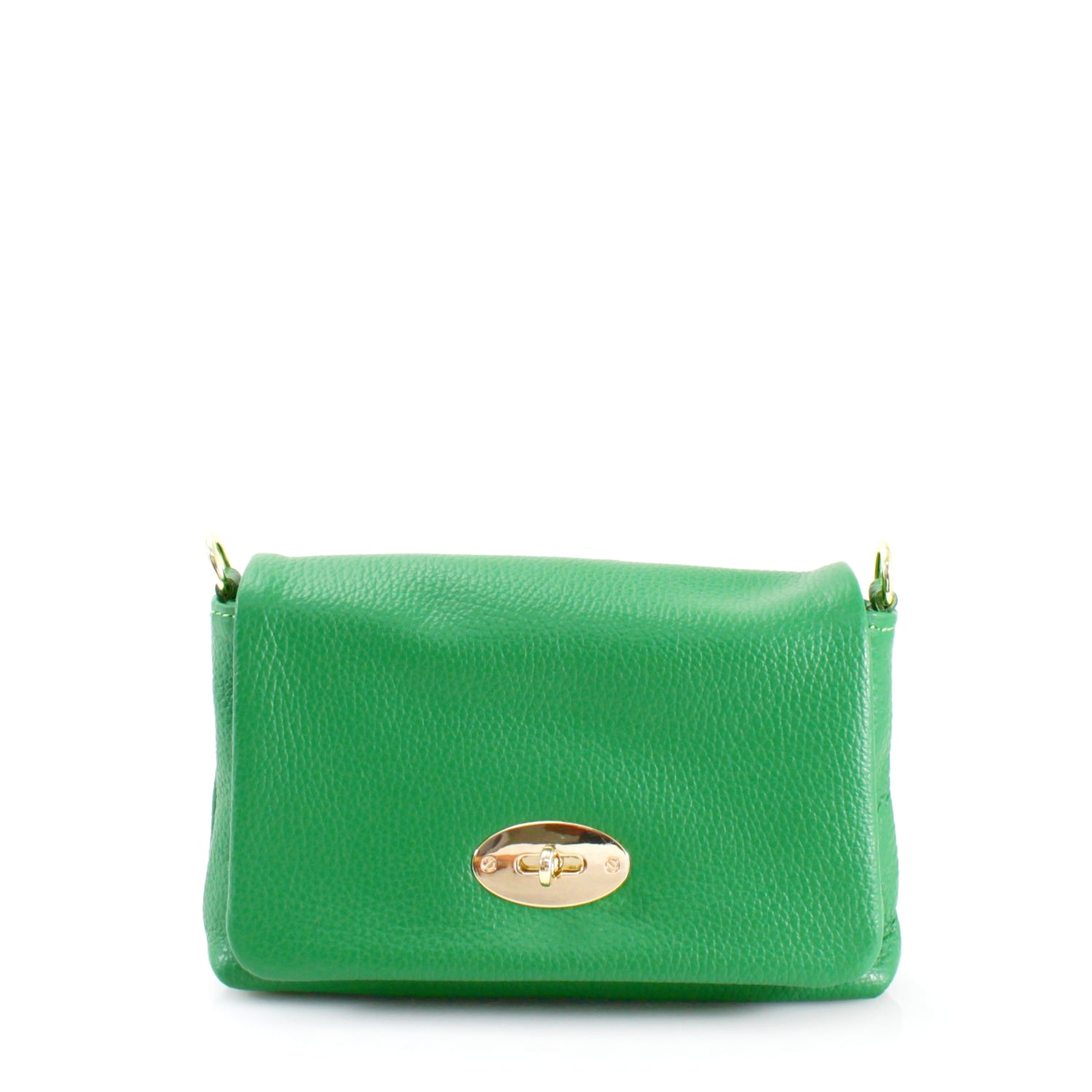 Gold Lock Leather Crossbody Bag Choose From 14 Colours