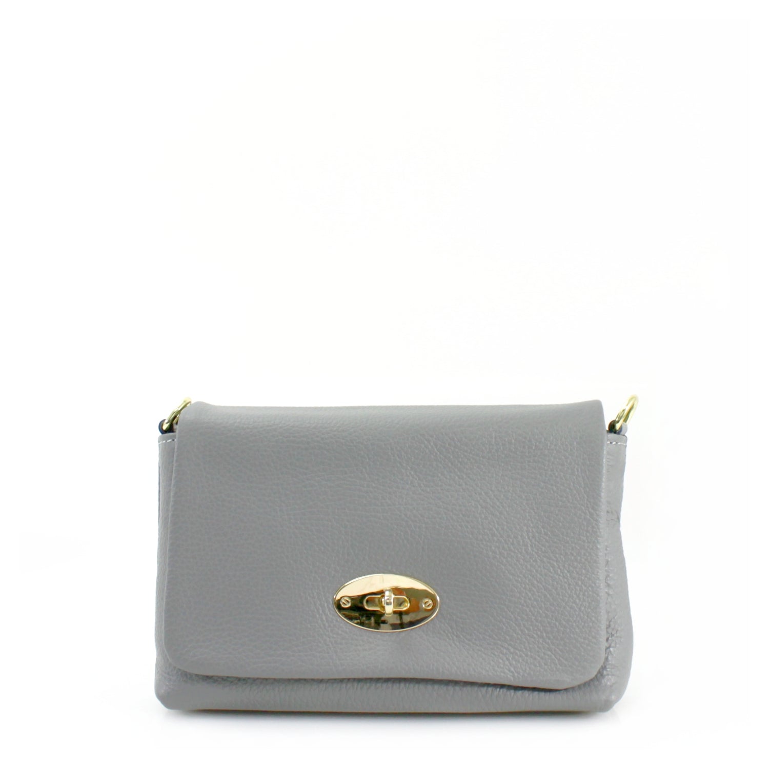 Gold Lock Leather Crossbody Bag Choose From 14 Colours
