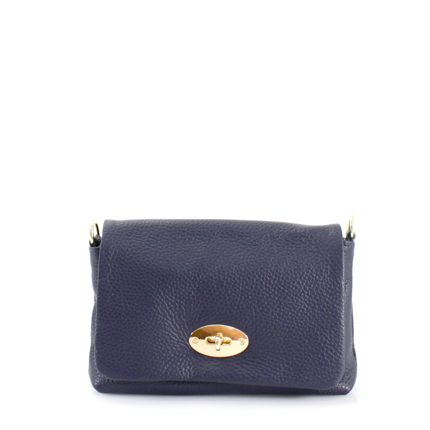 Gold Lock Leather Crossbody Bag Choose From 14 Colours