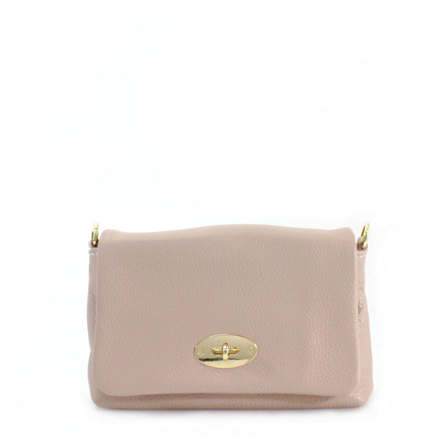 Gold Lock Leather Crossbody Bag Choose From 14 Colours