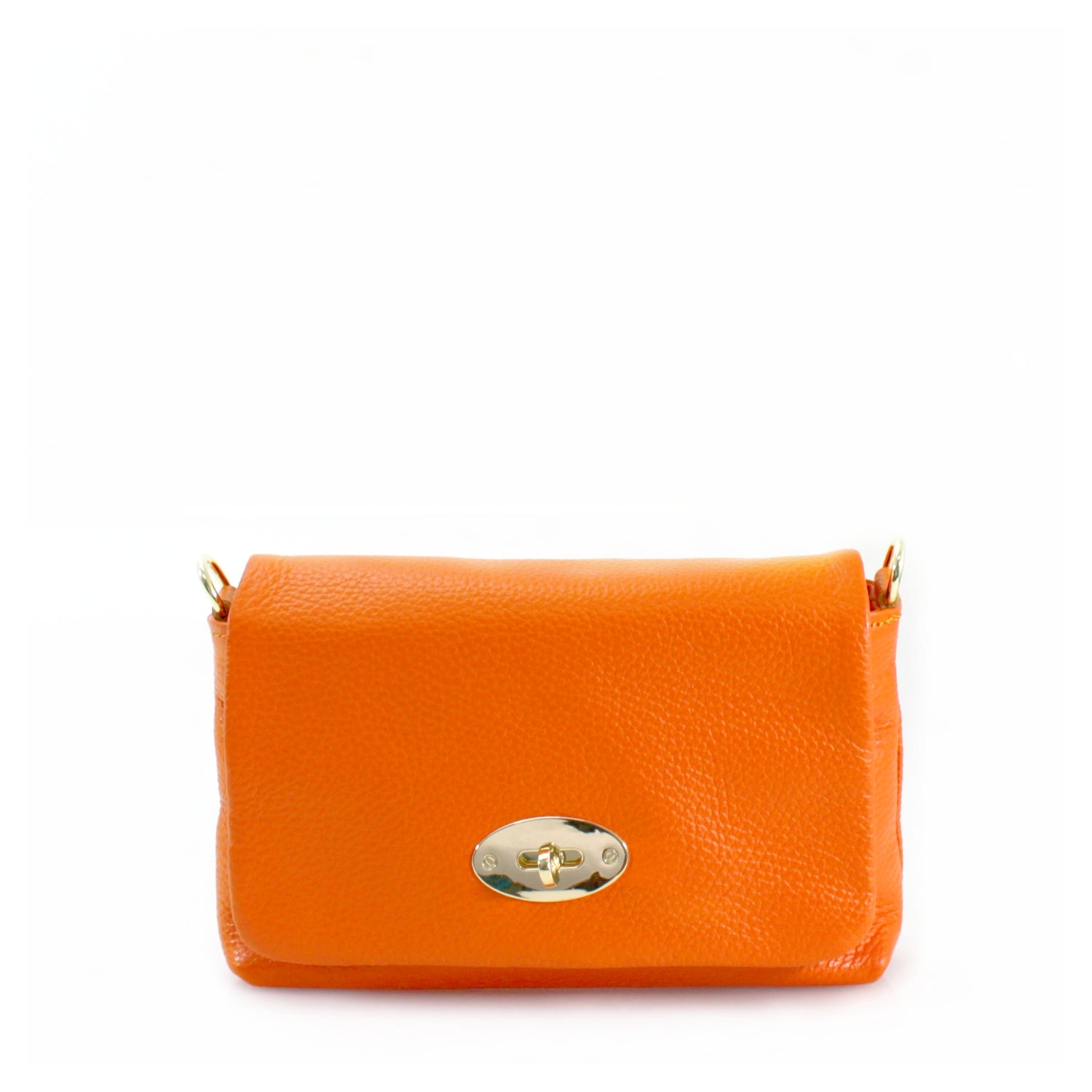 Gold Lock Leather Crossbody Bag Choose From 14 Colours