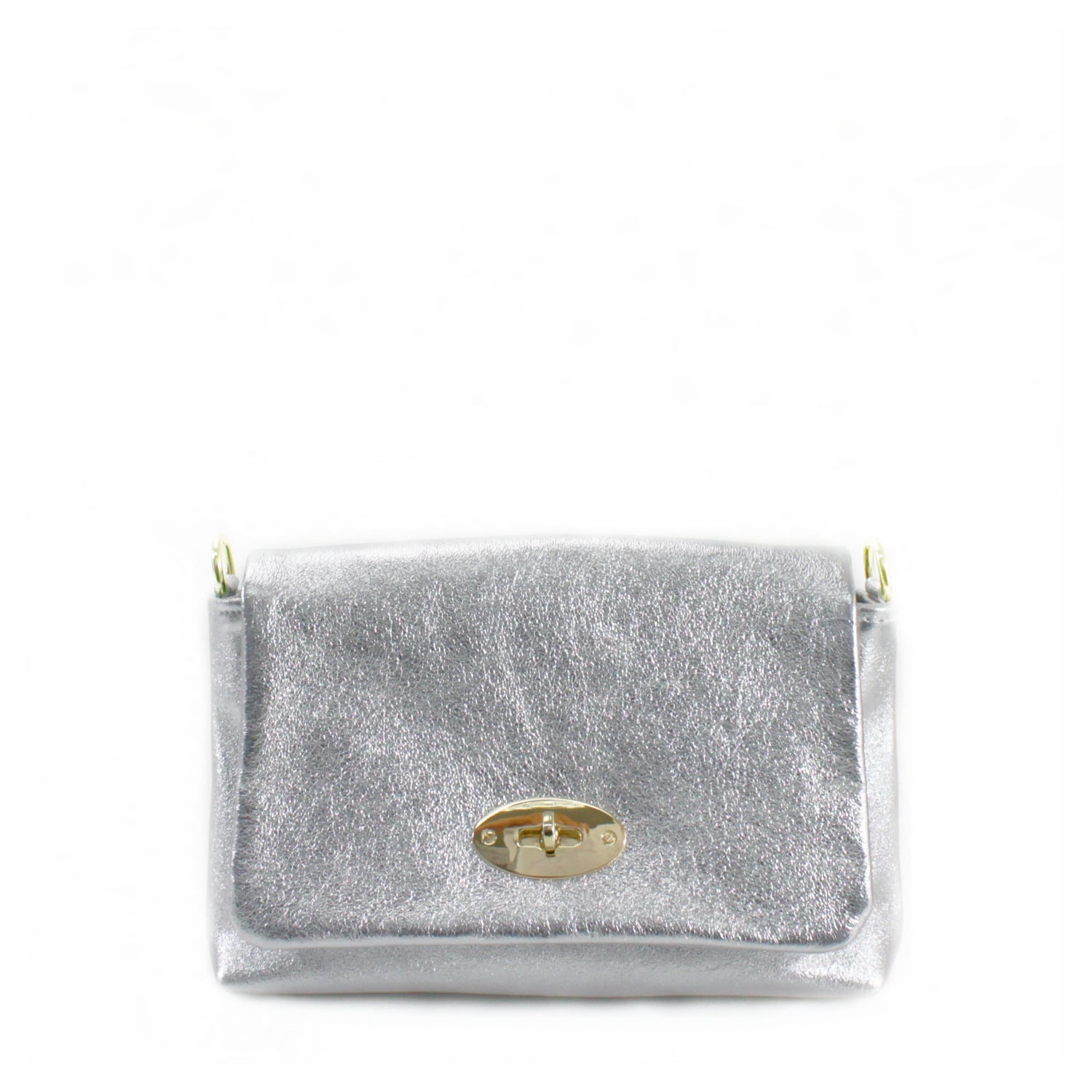 Gold Lock Leather Crossbody Bag Choose From 14 Colours