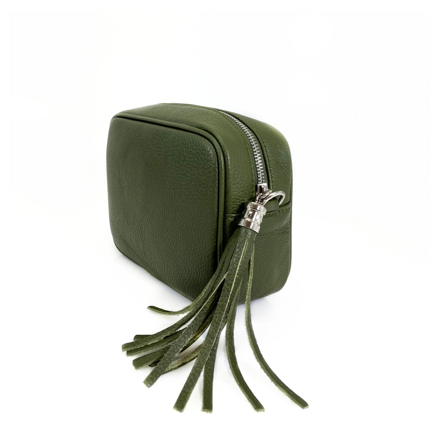 Italian Leather Crossbody Camera Bag Silver Hardware Choose From 37 Colours