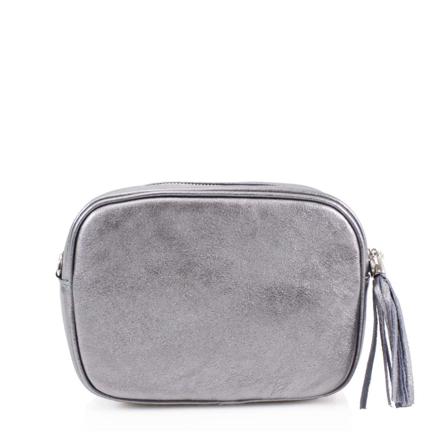 Italian Leather Crossbody Camera Bag Silver Hardware Choose From 37 Colours