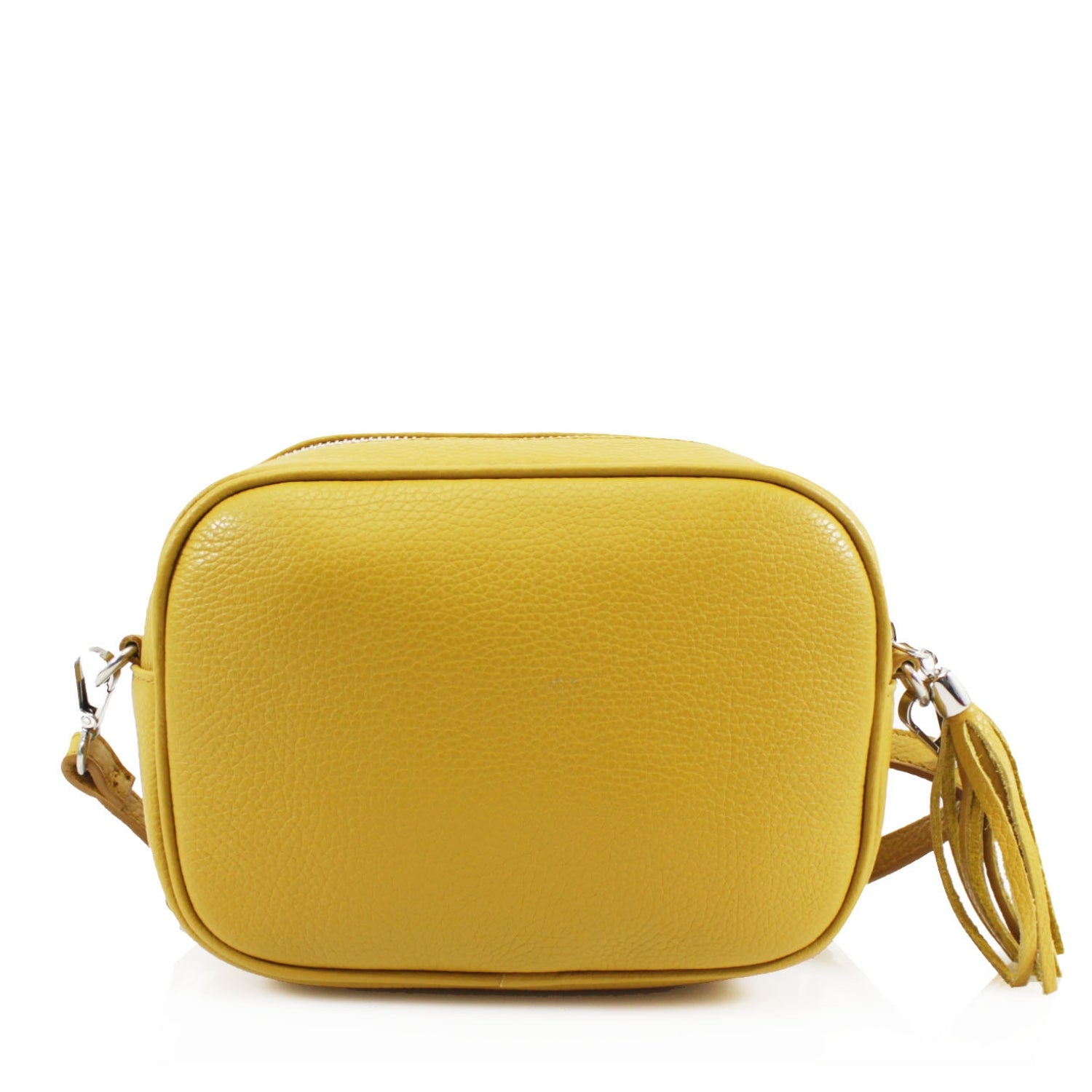 Italian Leather Crossbody Camera Bag Silver Hardware Choose From 37 Colours