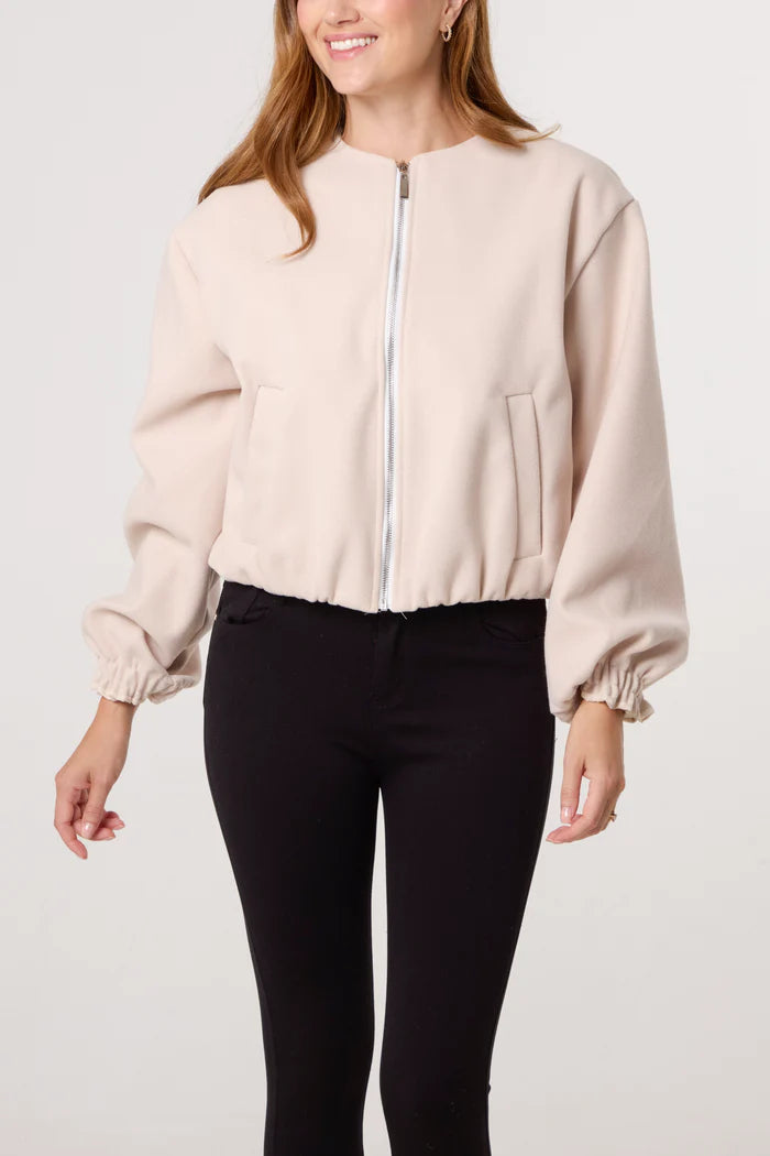 Stone Soft Touch Zip Up Jacket