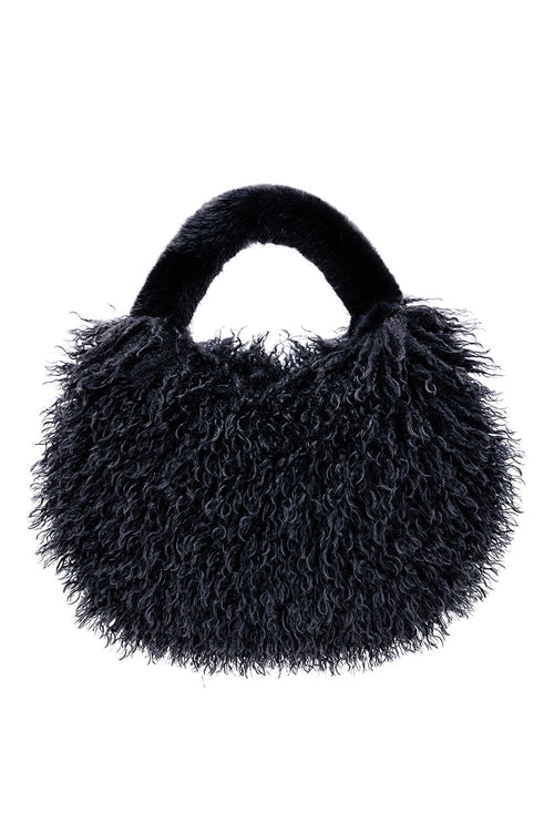 Black Bamboo Eco Faux Fur Bag