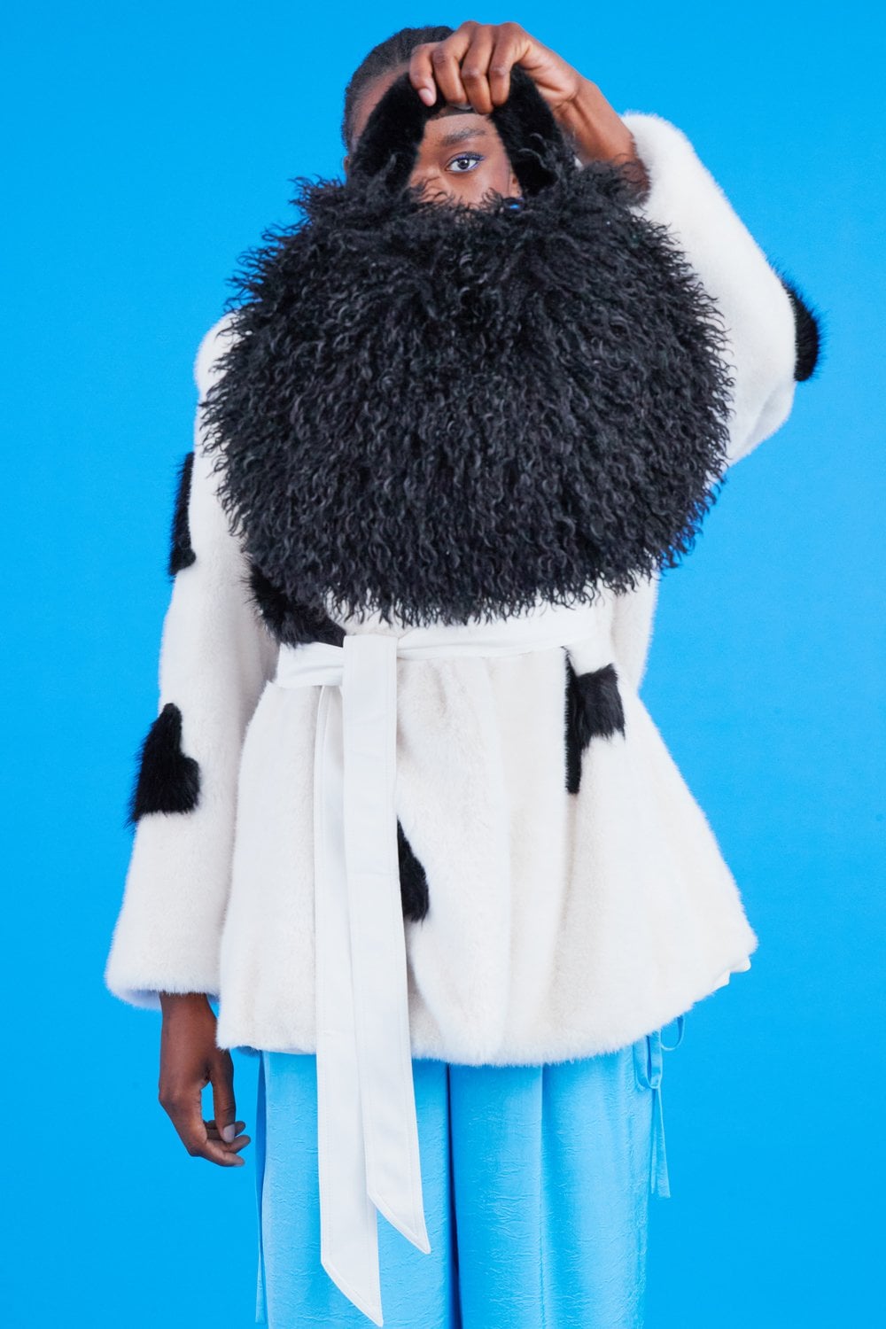 Black Bamboo Eco Faux Fur Bag