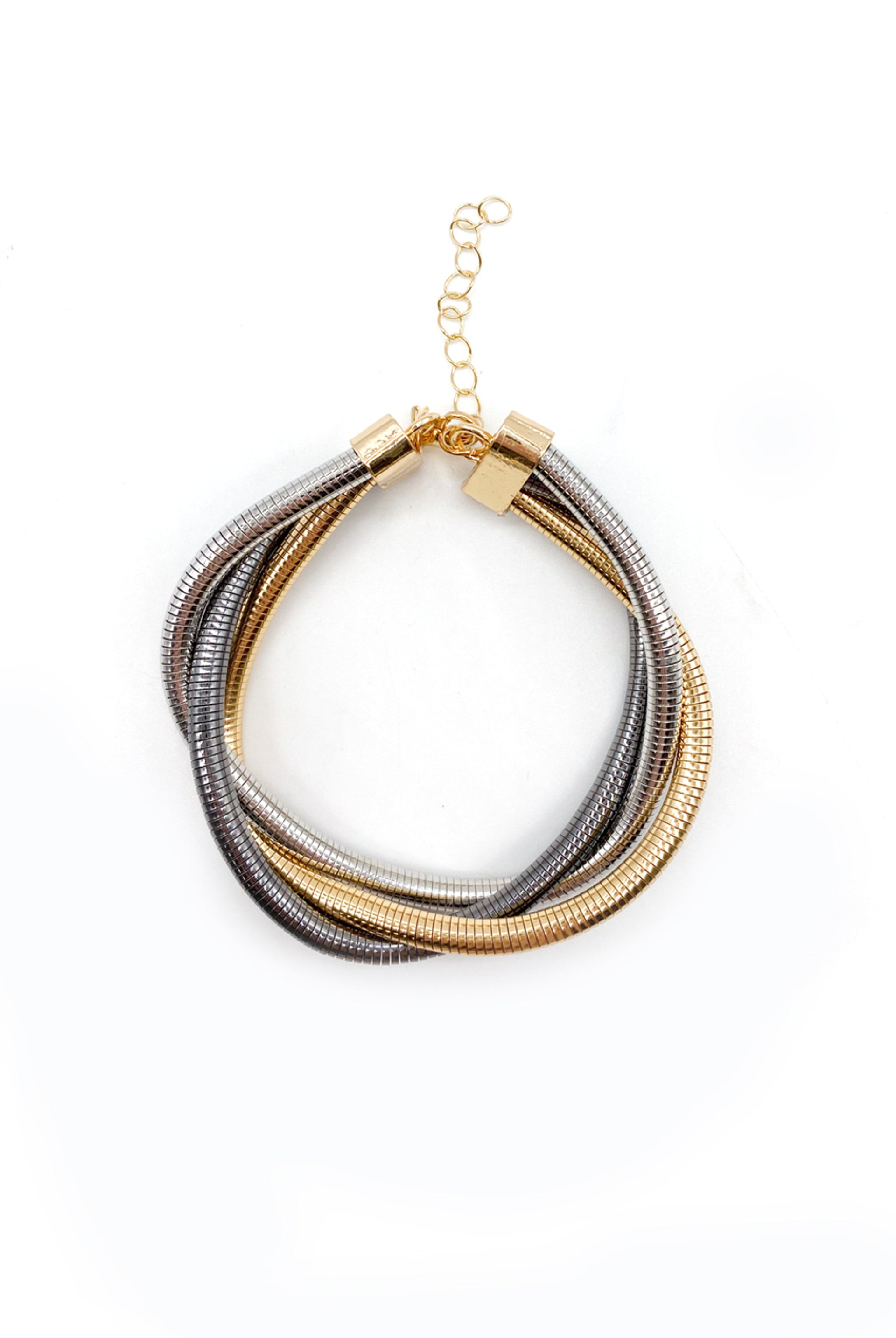 Twisted Multi Layered Metal Bracelet